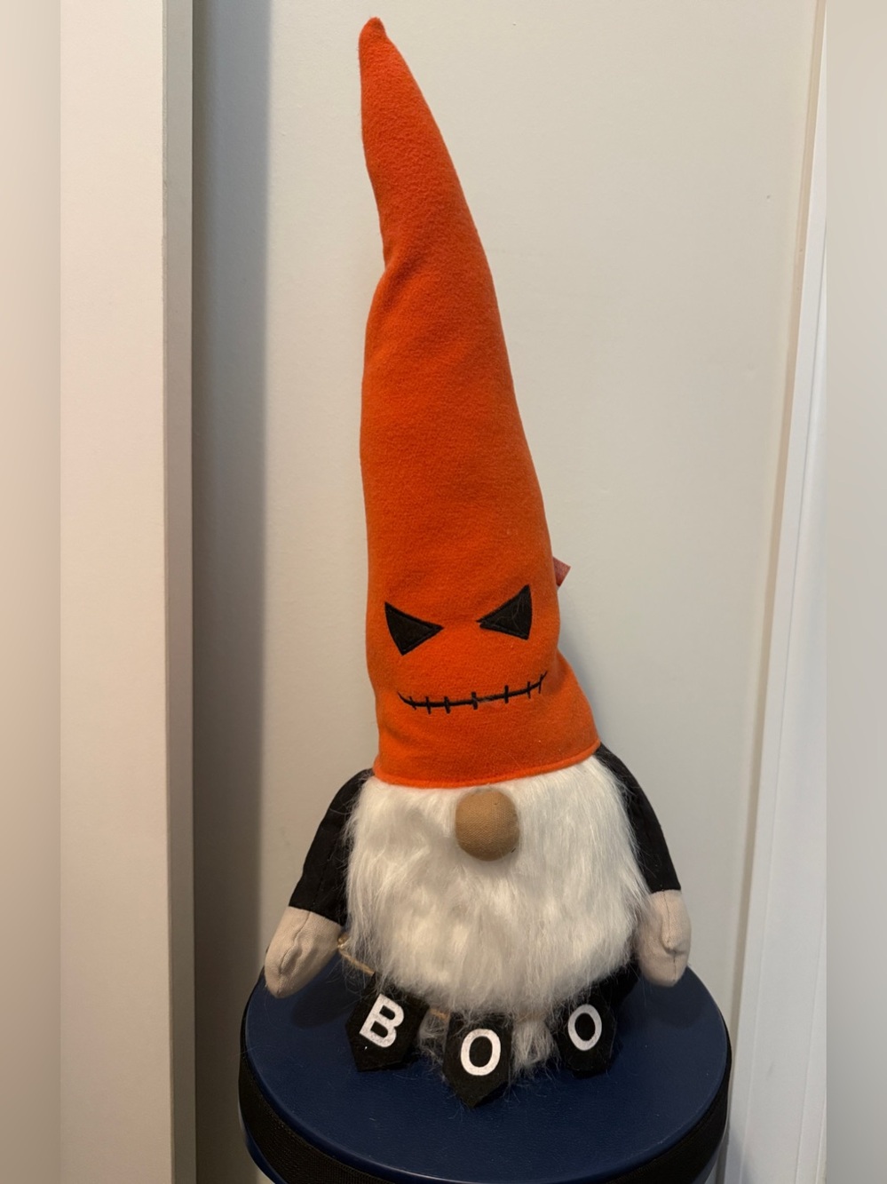 🎃 Super cute Huntington Home Orange Halloween Gnome with Black Accents